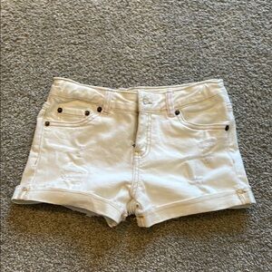 Women's White Denim Shorts